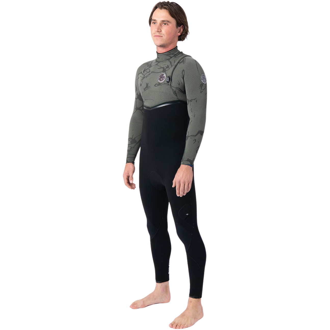 2026 Rip Curl Homem E-Bomb 3/2mm Zip Free Fato De Neopreno 17OMFS - Deep Cactus